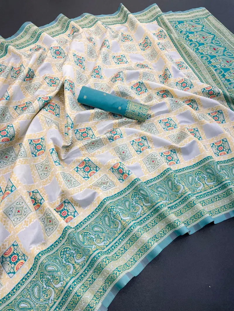 Dola Look By Aab Art Silk Jacquard Border Saree Suppliers In India